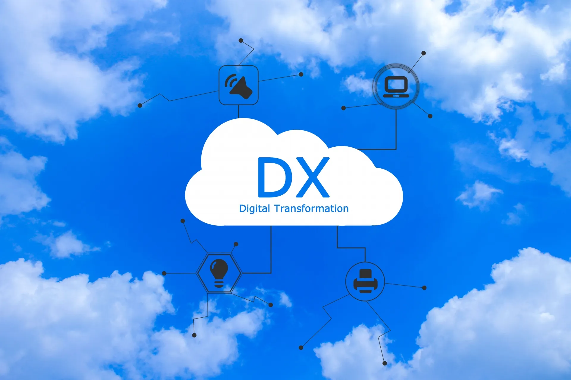 DX＝デジタルトランスフォーメーションのイメージ