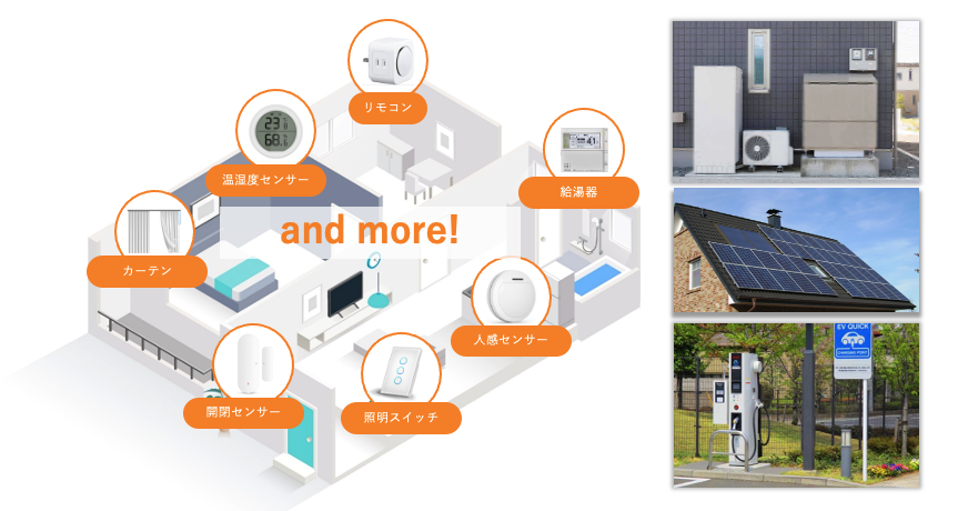 LinkJapanが各種住宅エネルギー設備とIoT製品を一括供給し、導入コストを抑えながら、機器間のシームレスな連携を実現します。