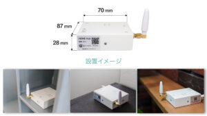 HMESハブ製品サイズ・設置イメージ