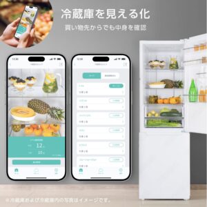 HomeLInk×冷蔵庫で外出先からでも庫内を確認.食材管理や認知症の早期発見も期待できる.